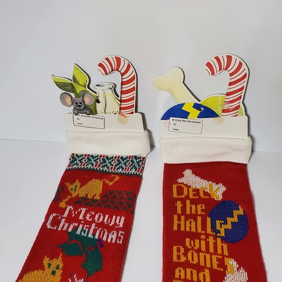 Cozy Pet Set of 2 Stockings Dog and cat dou New condition - Picture 2 of 6
